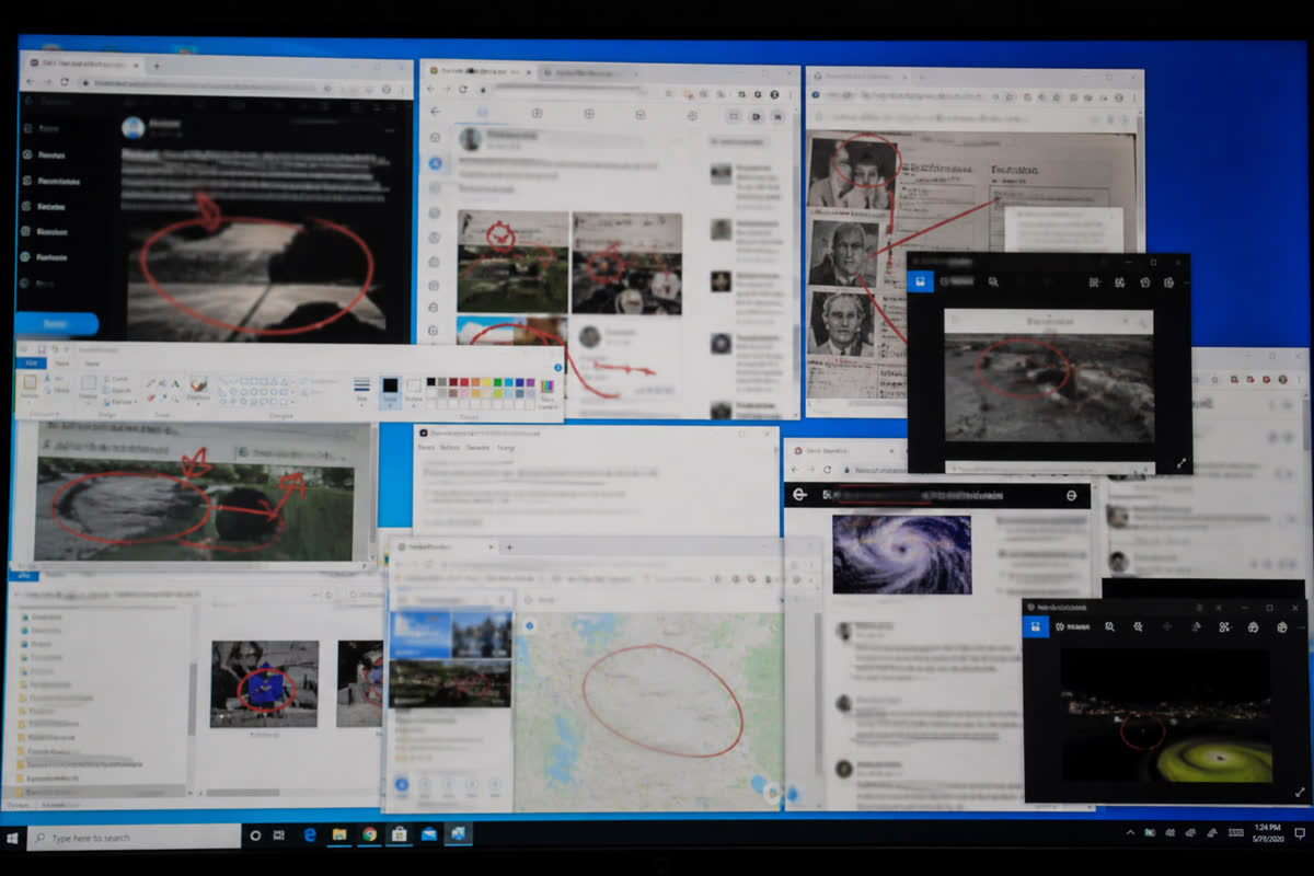 A chaotic desktop of research tabs
